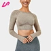 Our seamless long sleeve crop top is the perfect balance of style and comfort. Made from high-quality materials, it's perfect for any occasion.